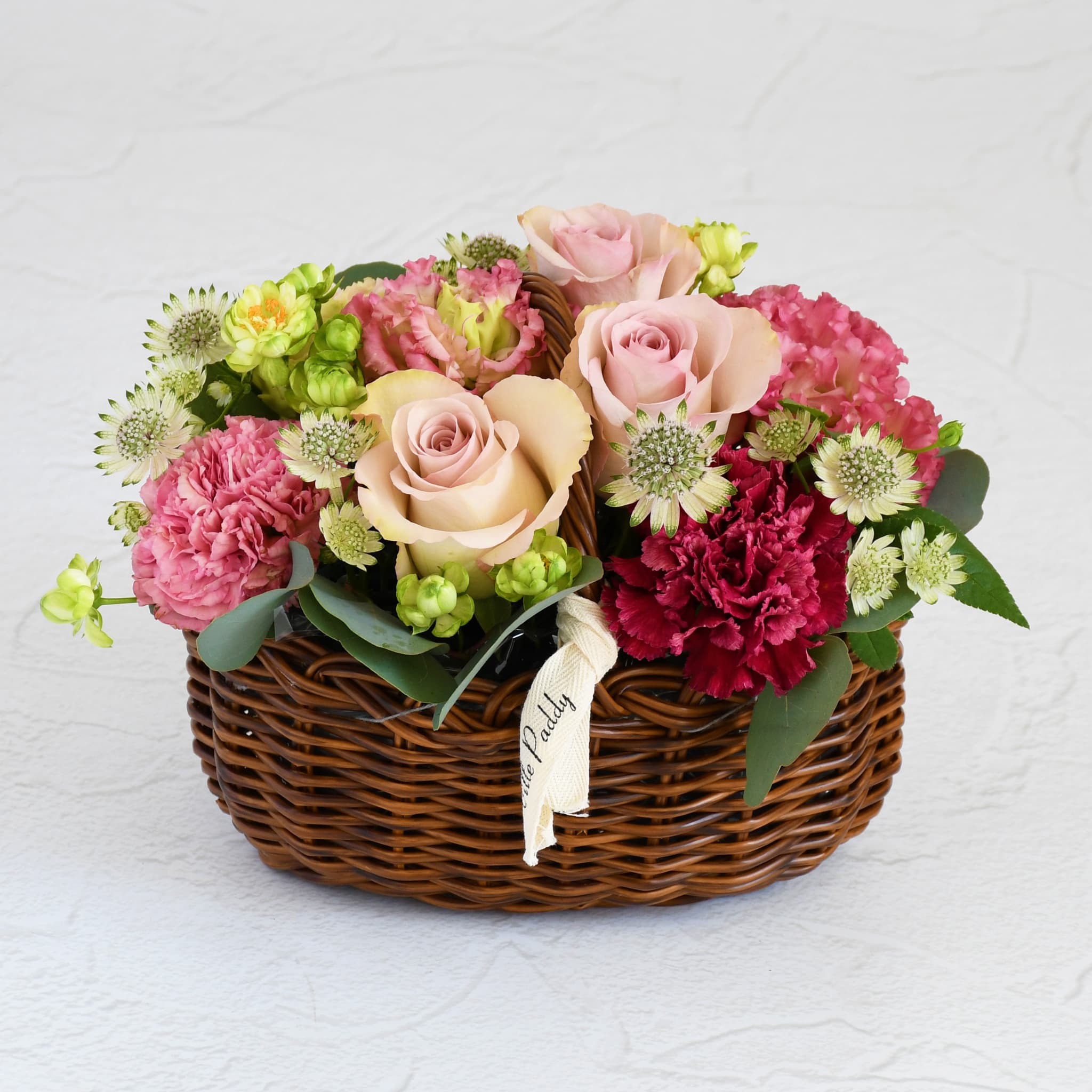 【母の日】バスケットアレンジメント/ピンク系/Lサイズ