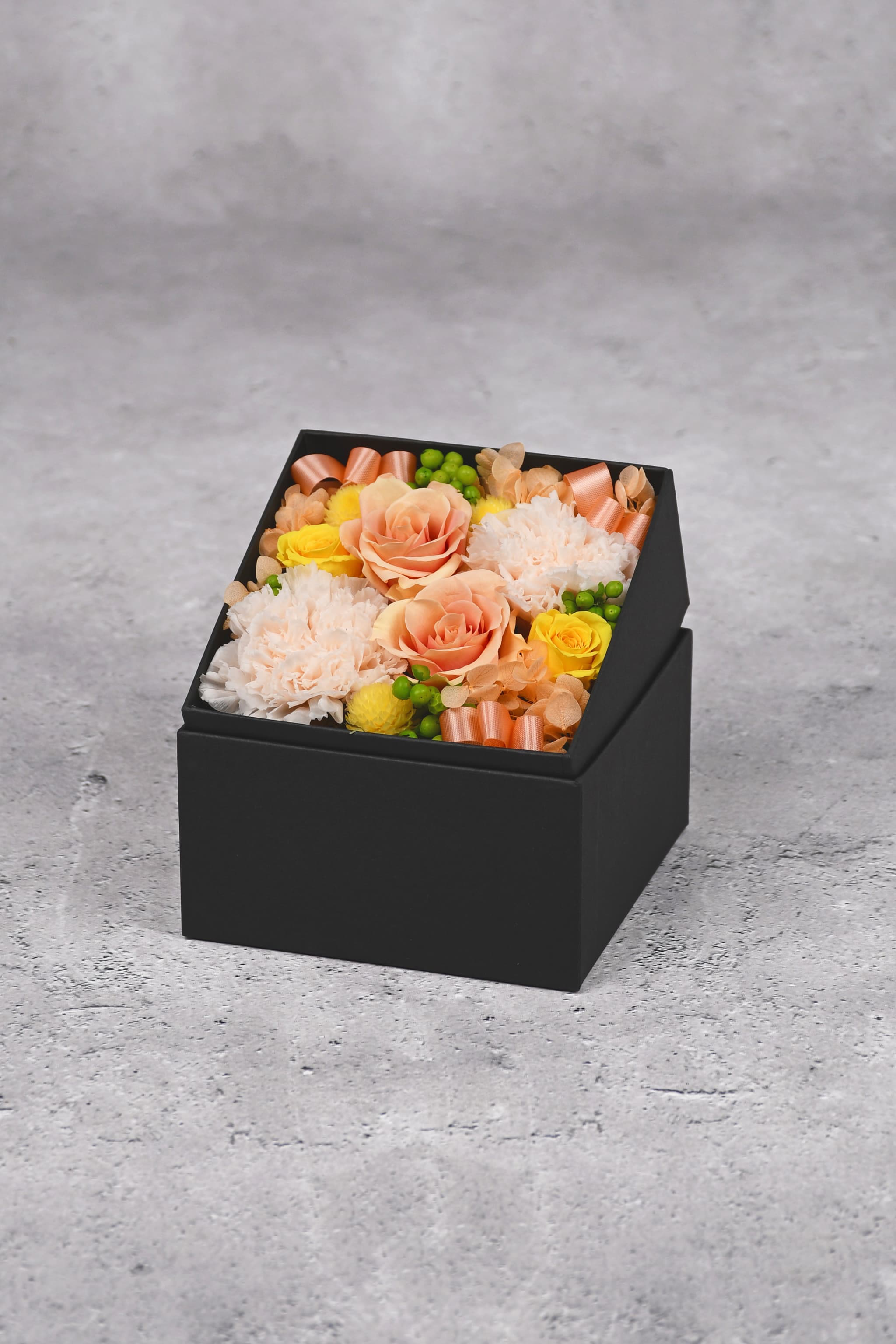 プリザーブドフラワーBOX】YELLOW(黄色)/Sサイズ