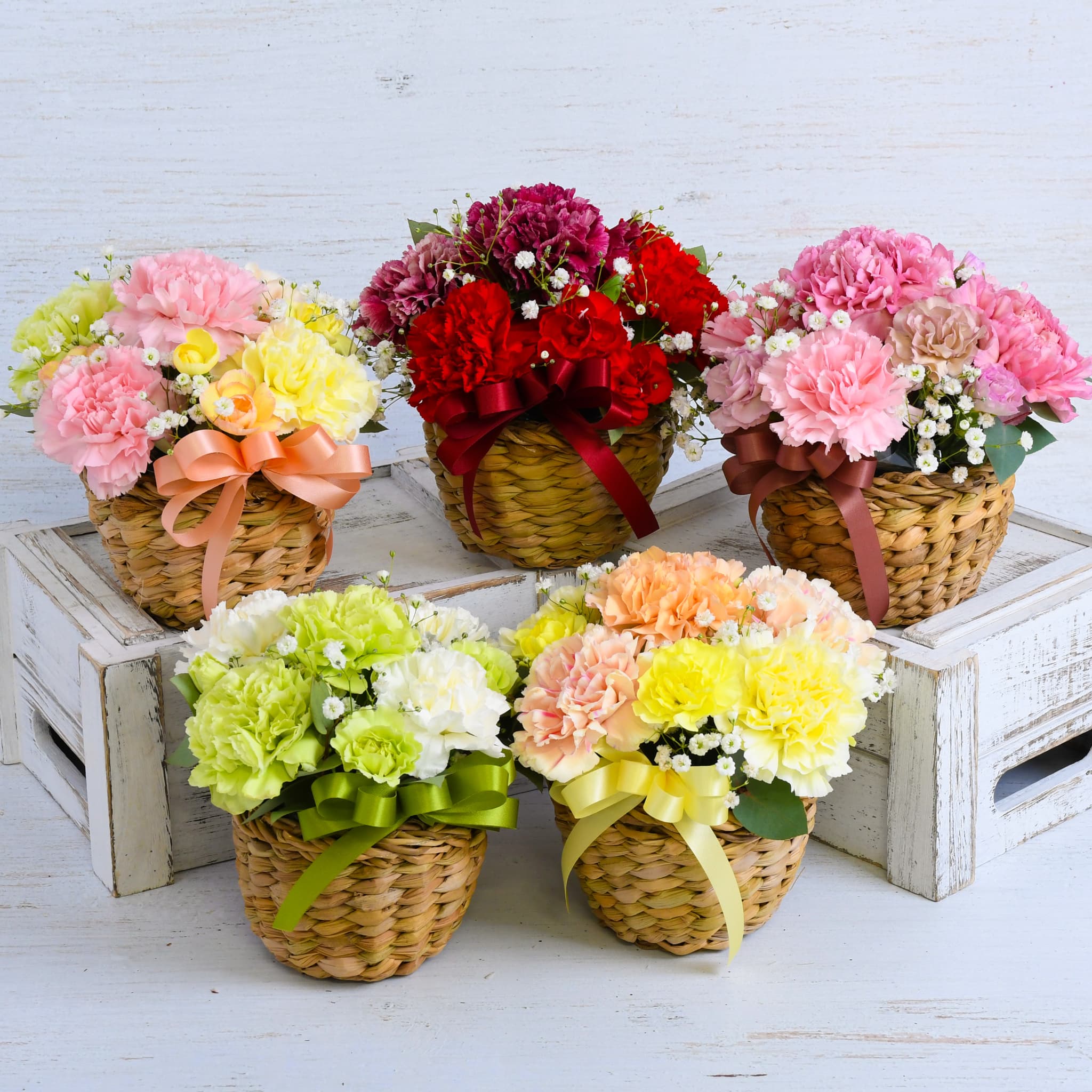 母のにバスケットアレンジ5色