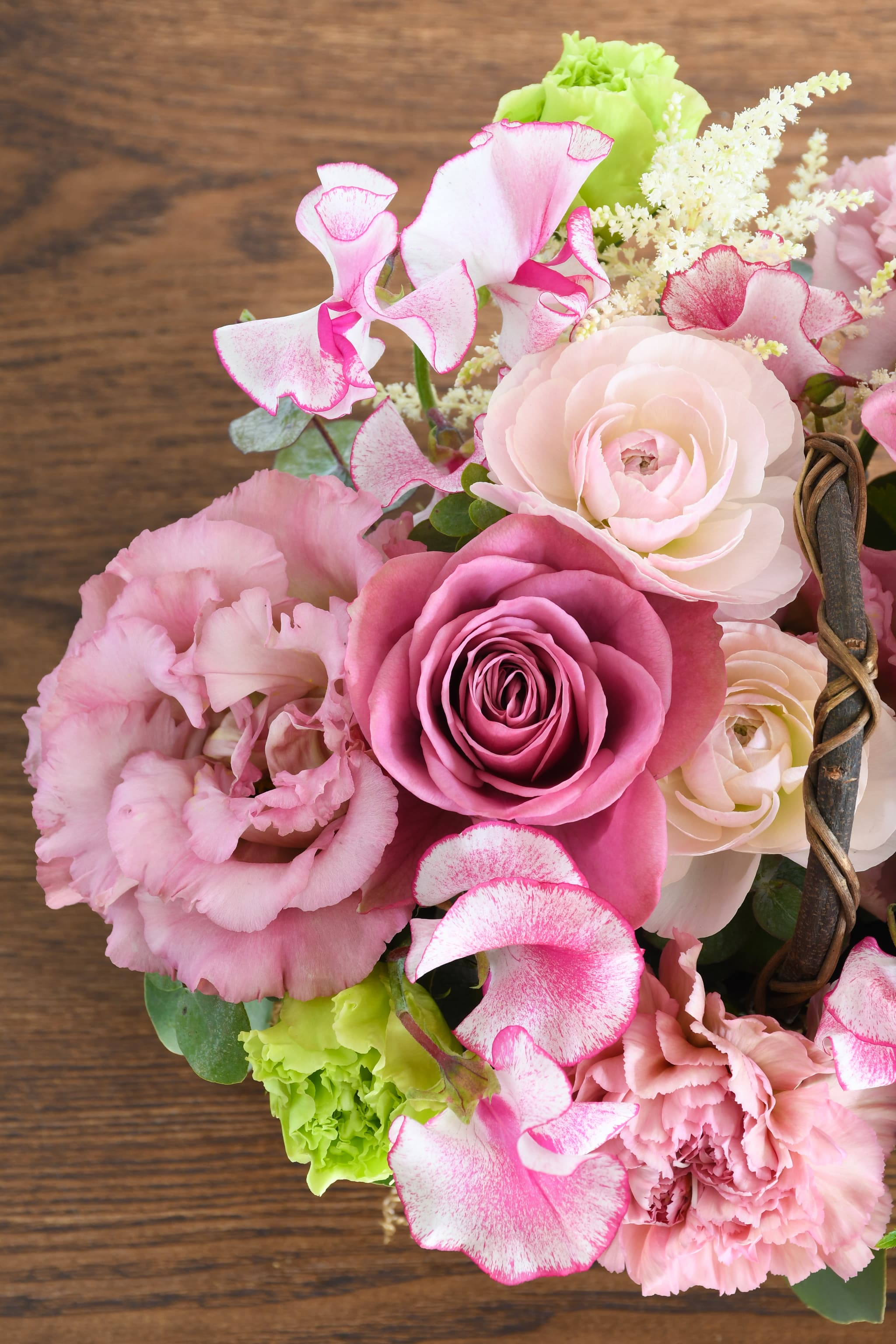 バスケットアレンジメント　ニュアンスカラー